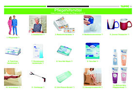 Produktübersicht A4 „Pflegehilfsmittel“